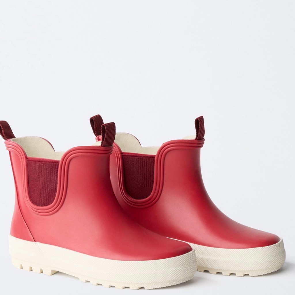 Kids Red Rubber Boots